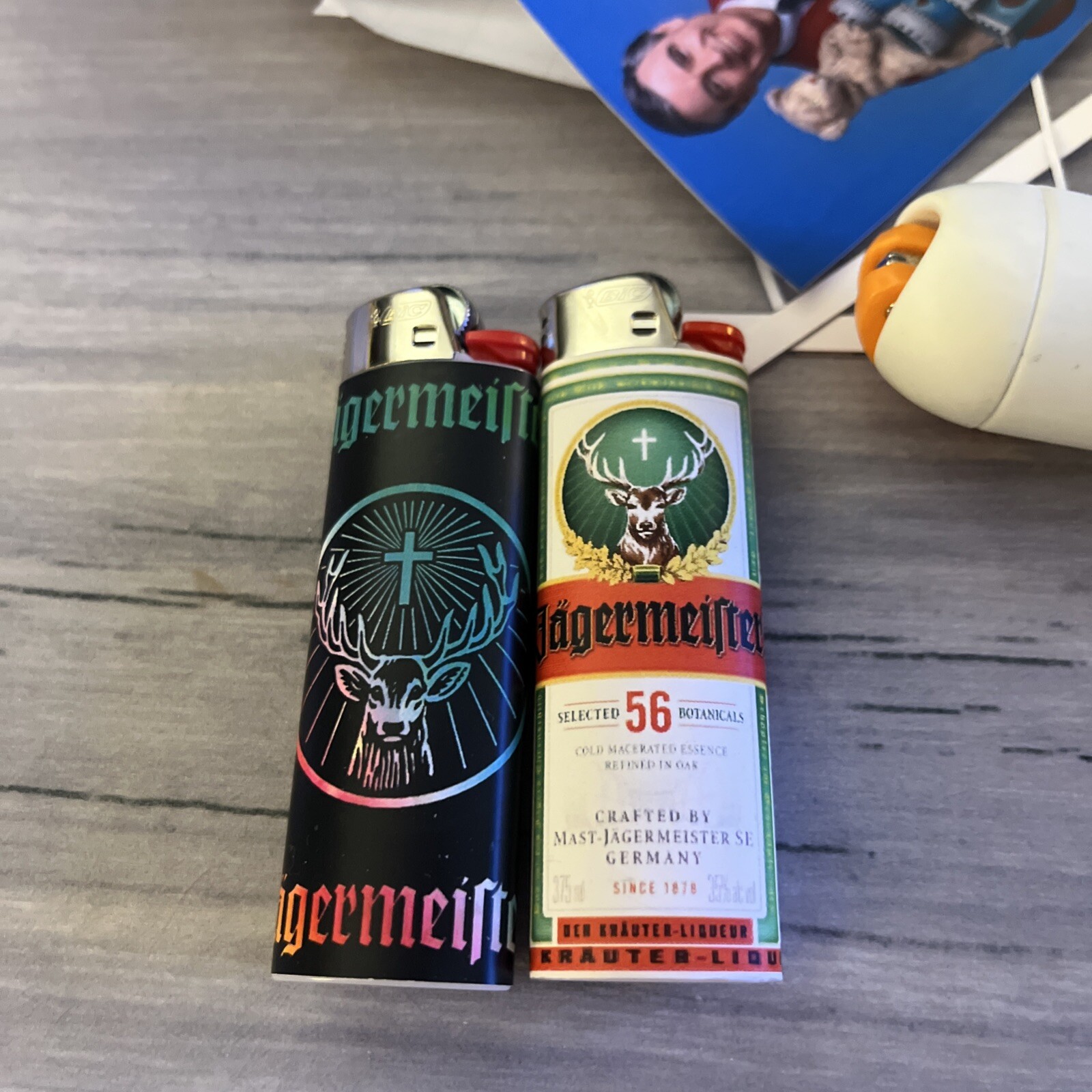 2 New Bic Custom Made JagerMeister  Liquor Lighter Well Made! See Pics