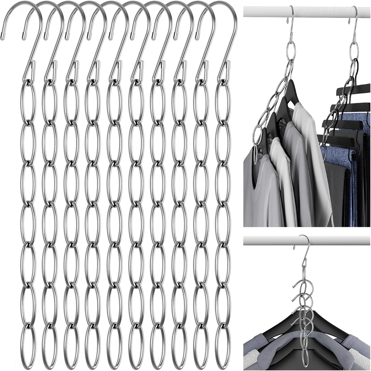Space-Saving Wrinkle-Reducing Hangers for Dorm, Home, Office & Travel Storage