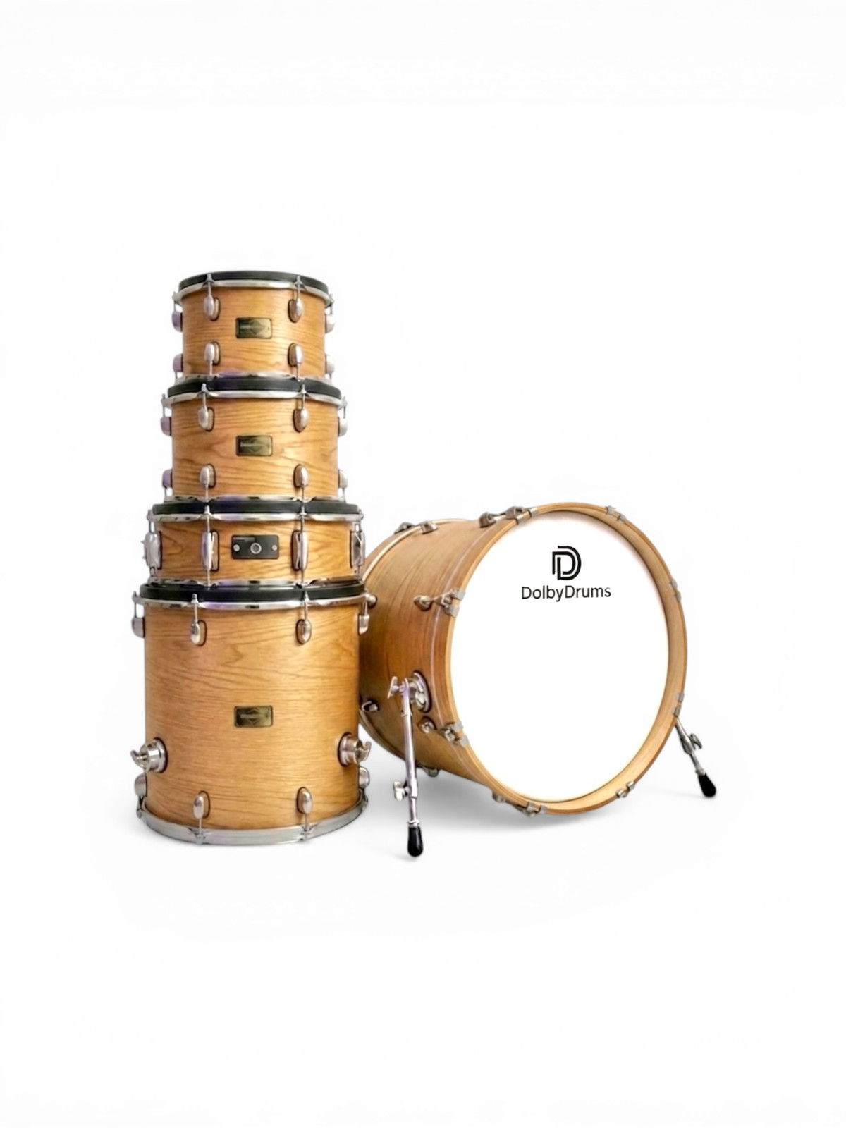 Dolby E Drum Shell Pack Natural Wood Kick Snare Tom for Roland Alesis Lemon