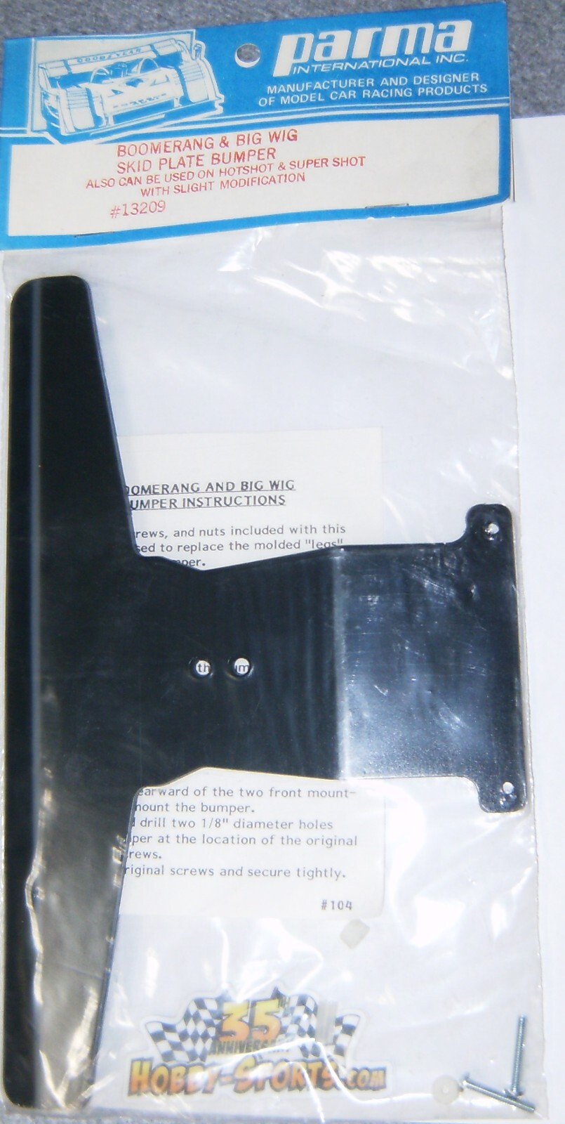 Parma Skid Plate Bumper For Tamiya Boomerang Big Wig Hotshot Supershot 13209