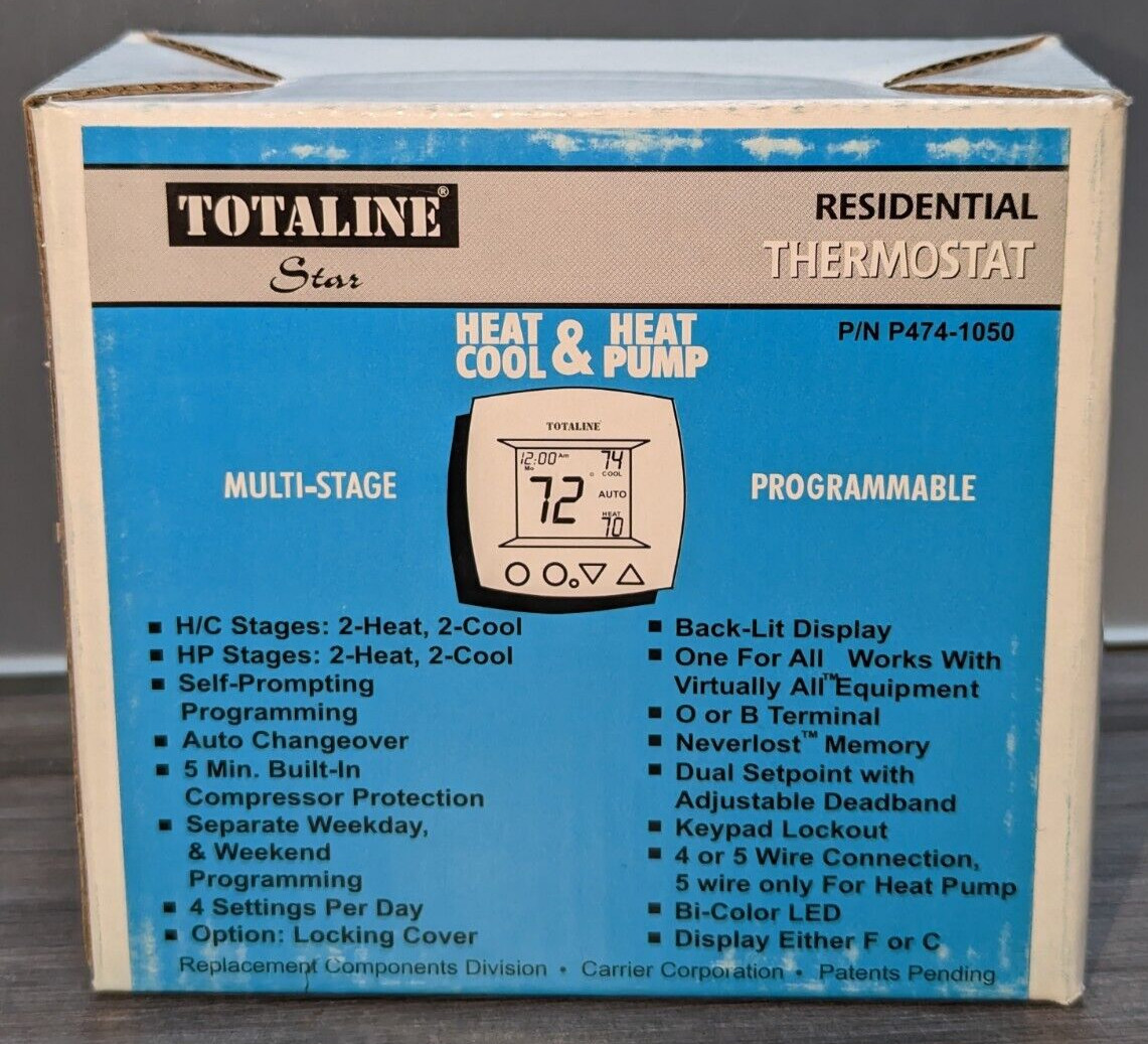 TOTALINE Heat Cool & Pump Small Thermostat Multi-Stage Programmable P474-1050
