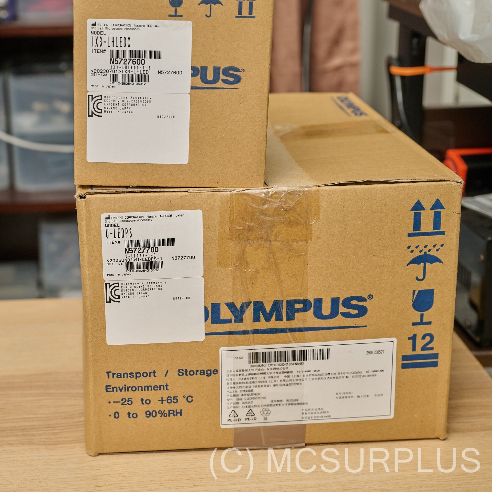 Olympus microscope IX73 and IX83 IX3-LHLEDC and U-LEDPS transmitted LED kit