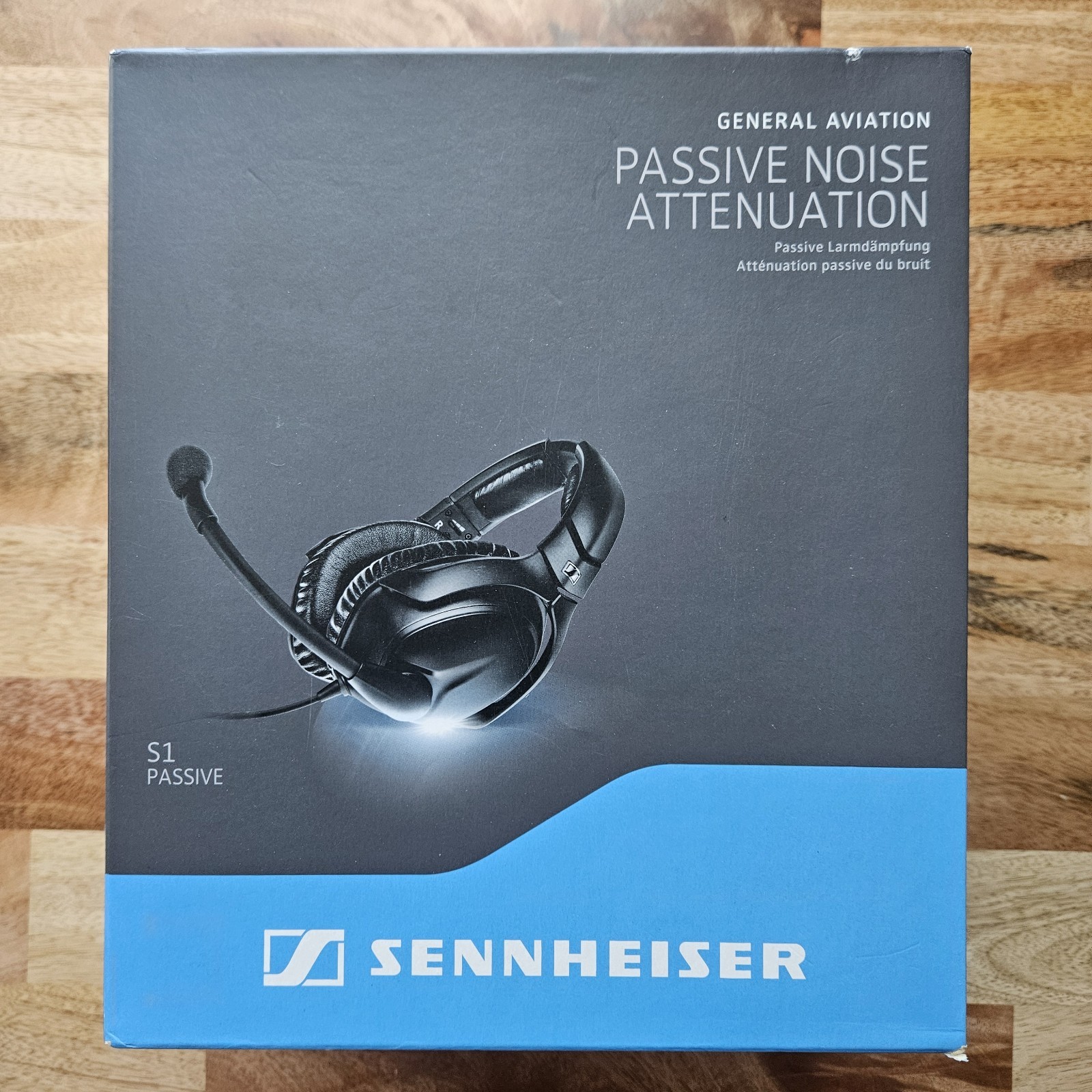 Sennheiser S1 Passive Aviation Headset - Open Box w/ Case, Manual & Accessories