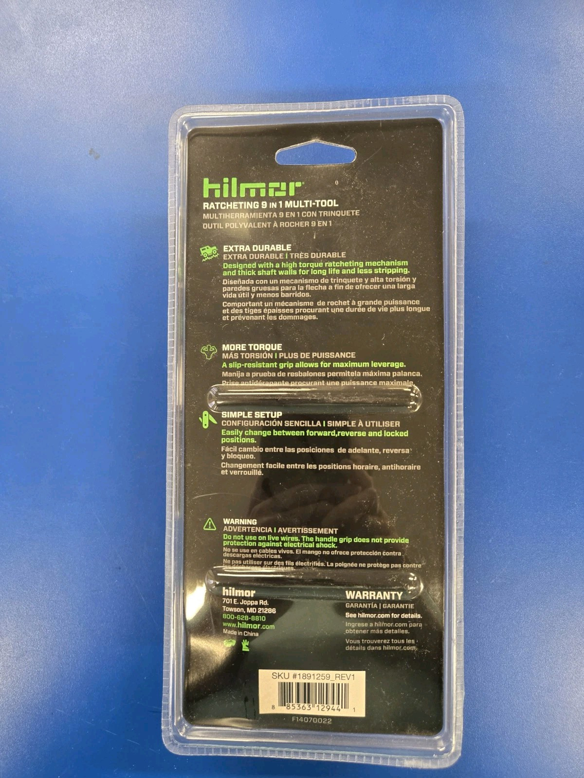 HILMOR - RATCHETING 9 IN 1 MULTI-TOOL - 1891259