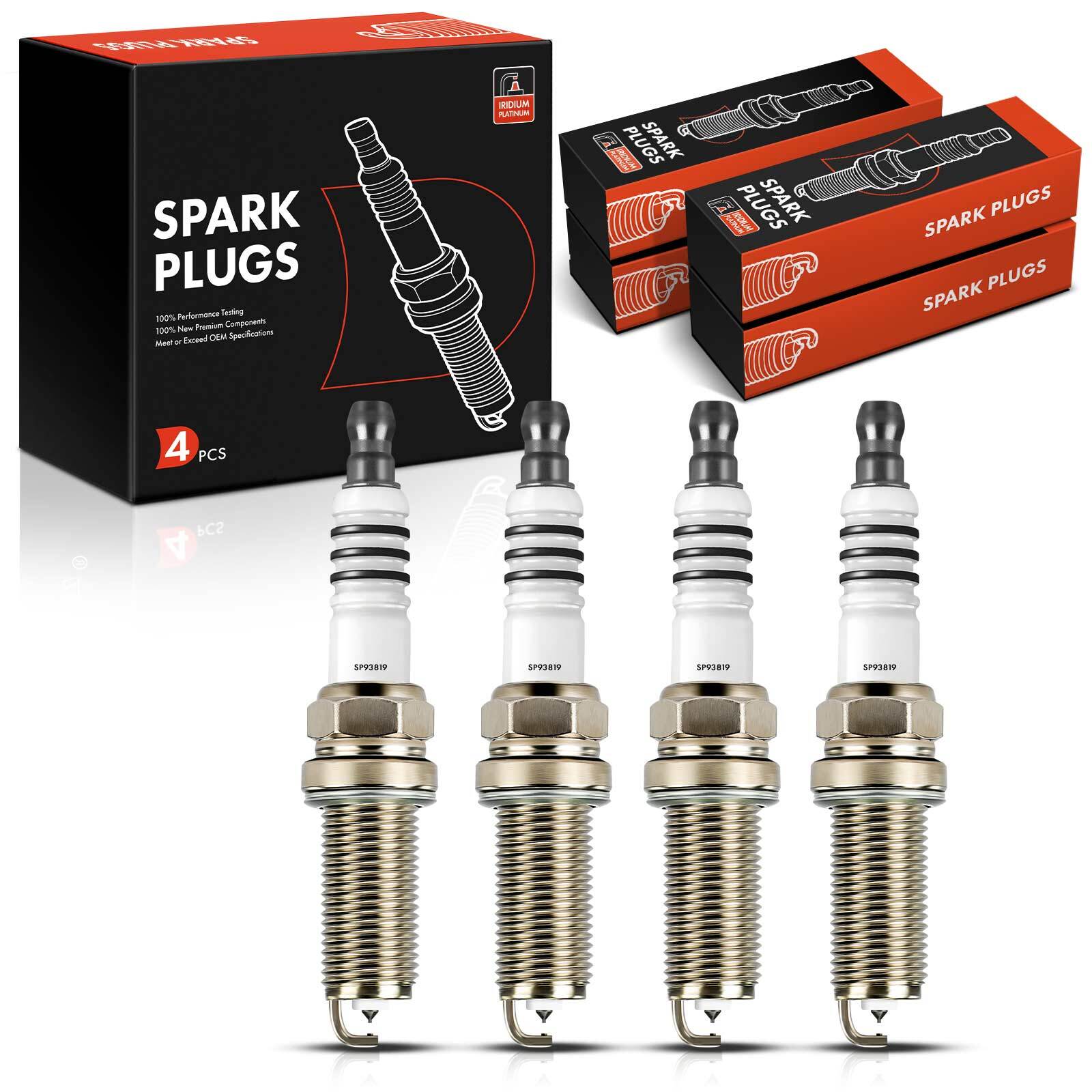 4x Iridium & Platinum Spark Plugs for Hyundai Ioniq Kia Niro 2017-2020 L4 1.6L