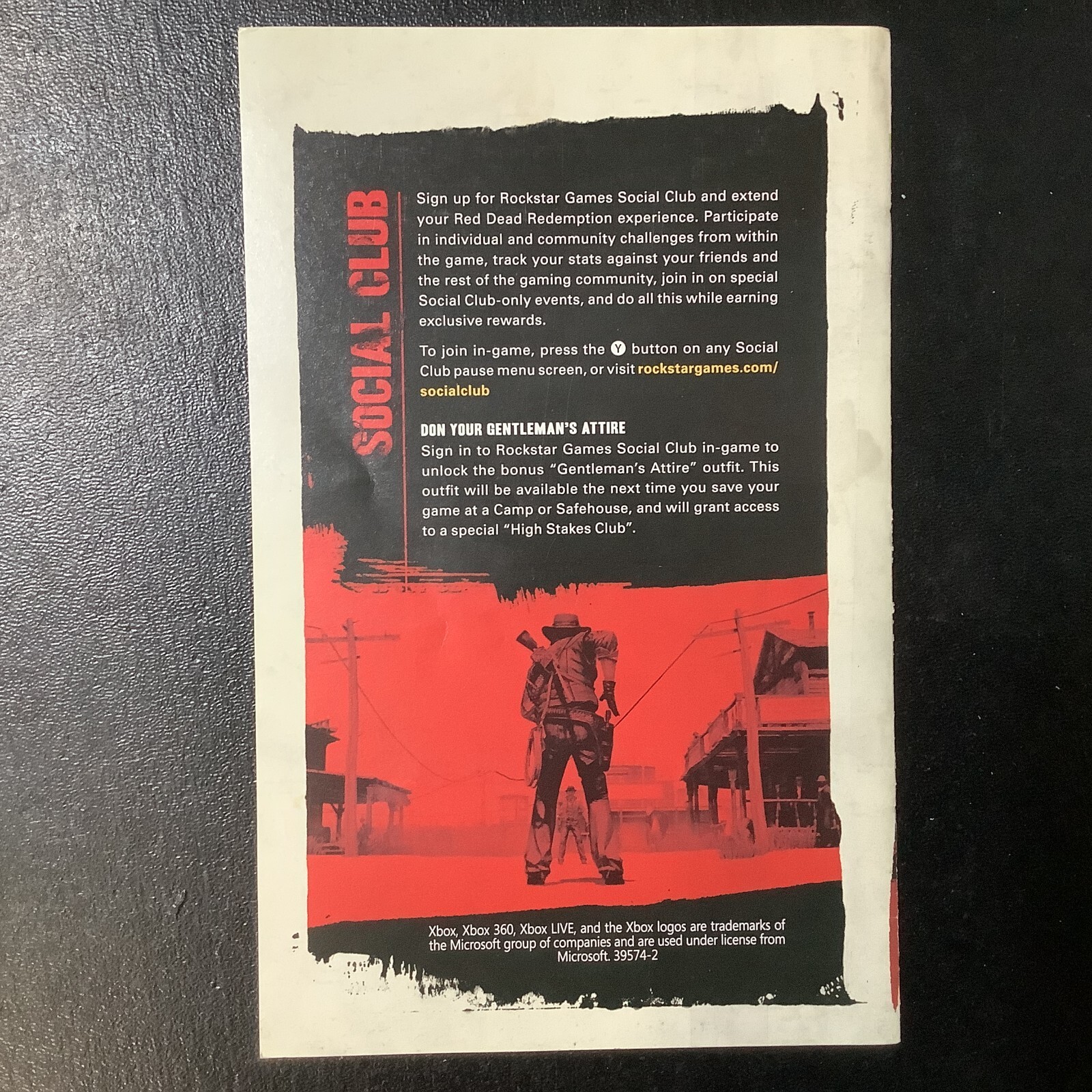 Red Dead Redemption Microsoft Xbox 360 Instruction Manual Only