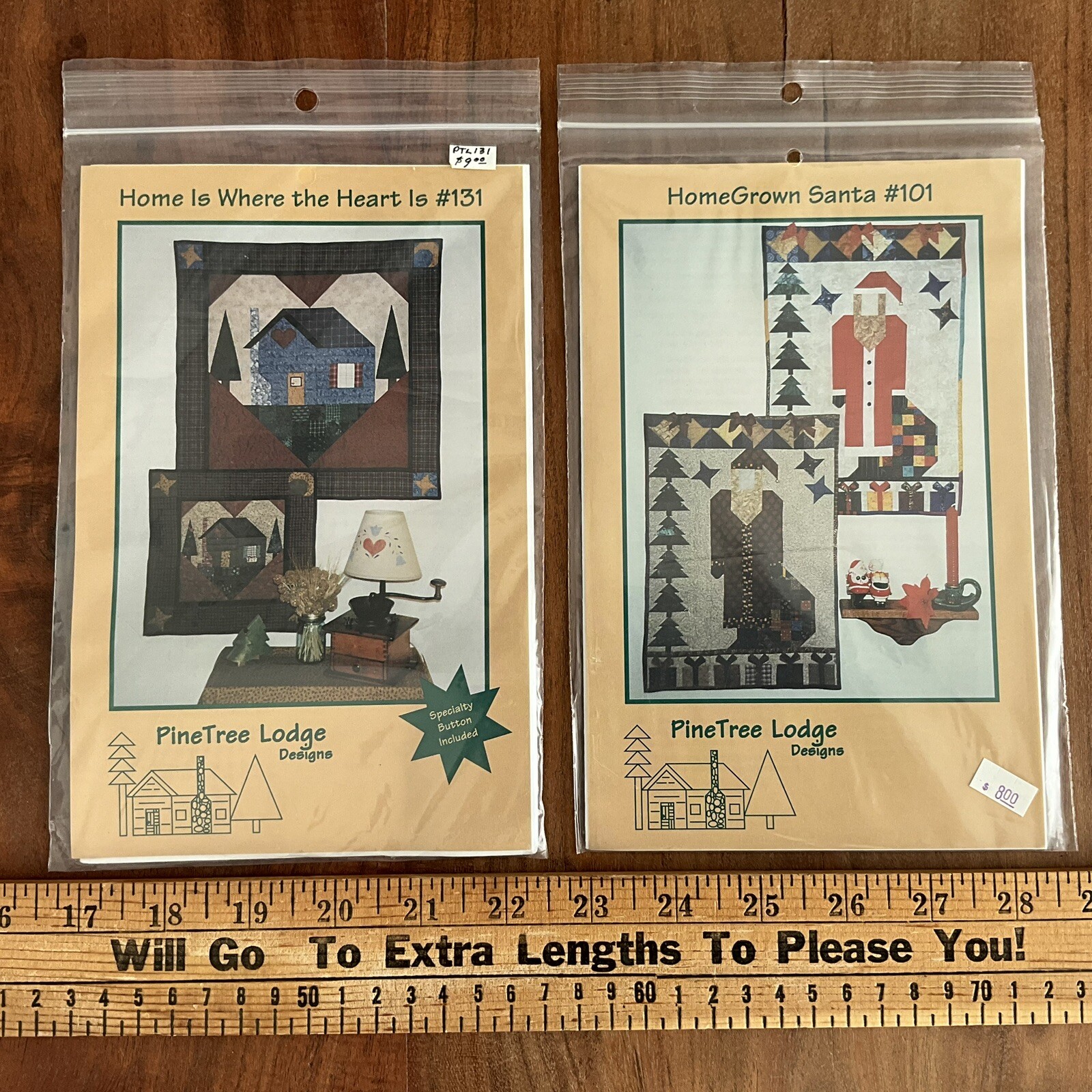 Pine Tree Lodge Designs #131 & 101 New Unused Uncut
