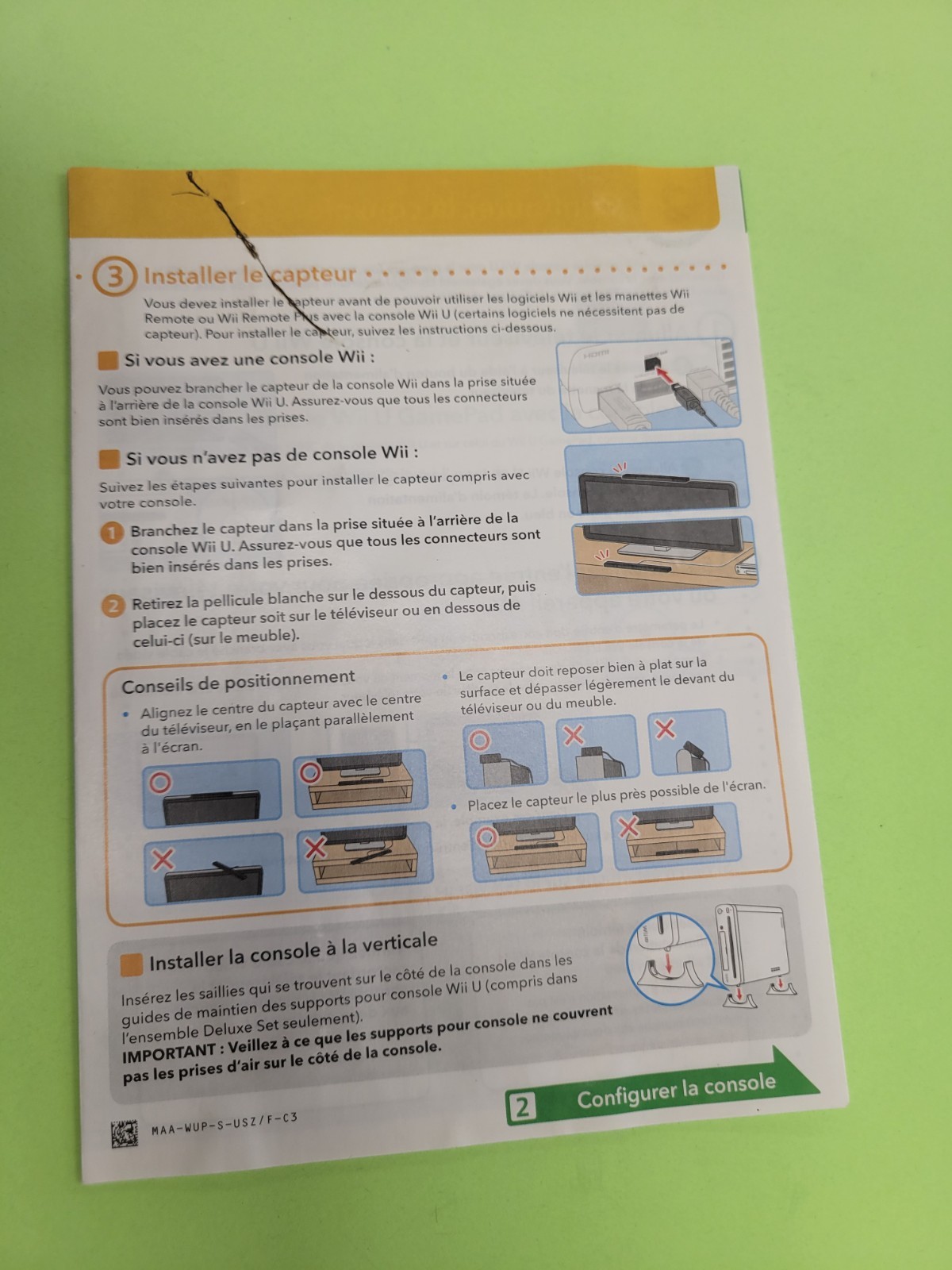 Wii U Quick Start Guide Insert