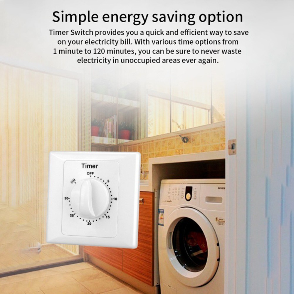Dual Function Mechanical and Electronic Countdown Timer for Appliances