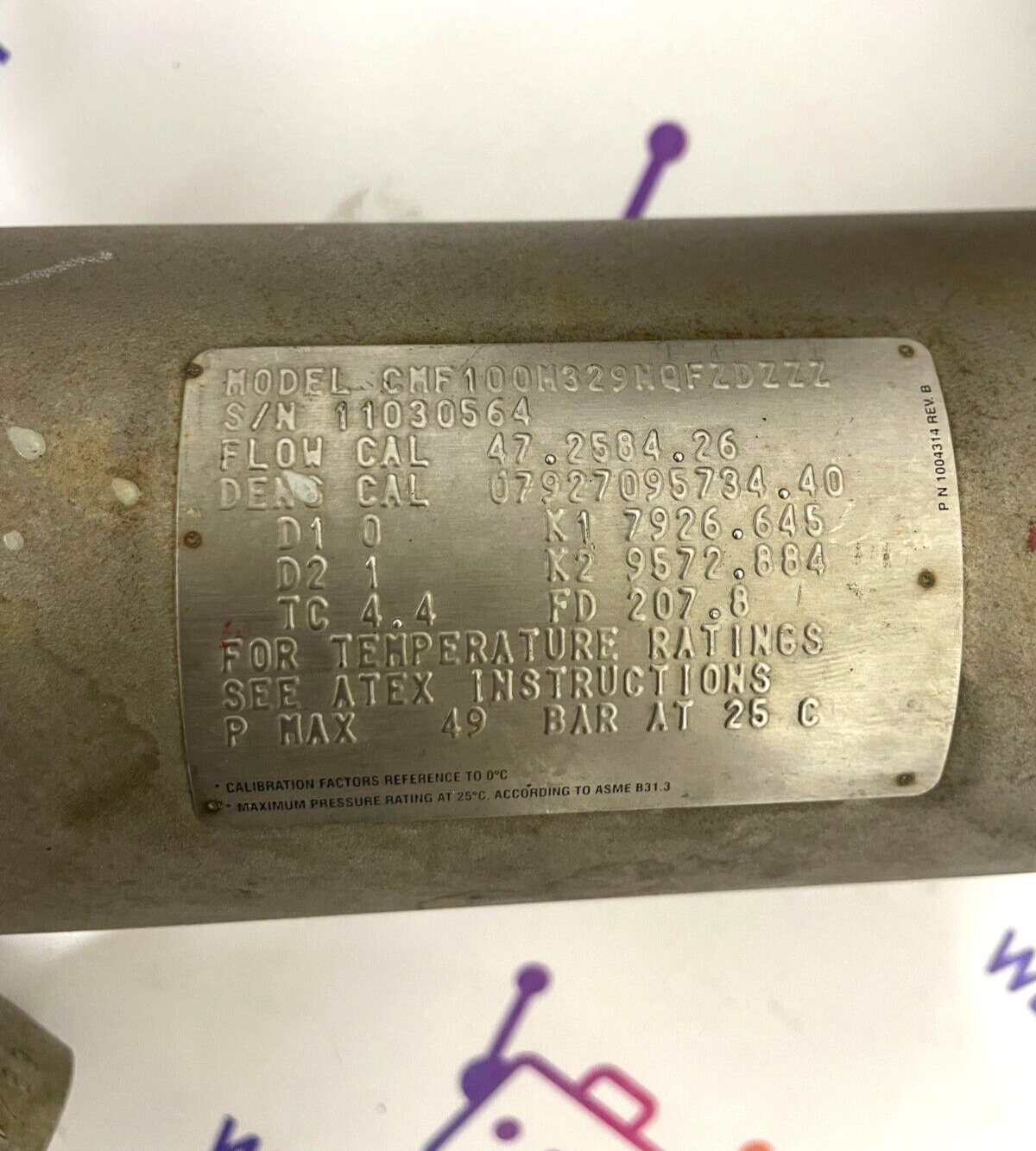 MICRO MOTION CMF100M329NQFZDZZZ MASS FLOW SENSOR