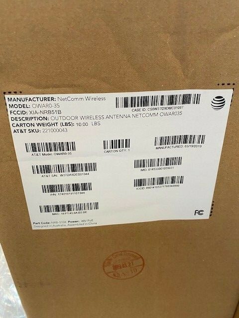 AT&T Outdoor Wireless Antenna NetComm OWAR0-35 (NEW)