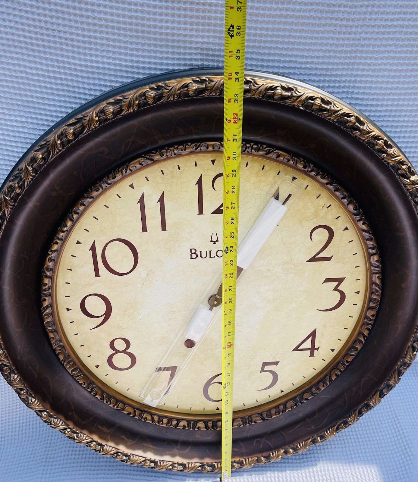Bulova 34” Oversized Wall Clock NEW