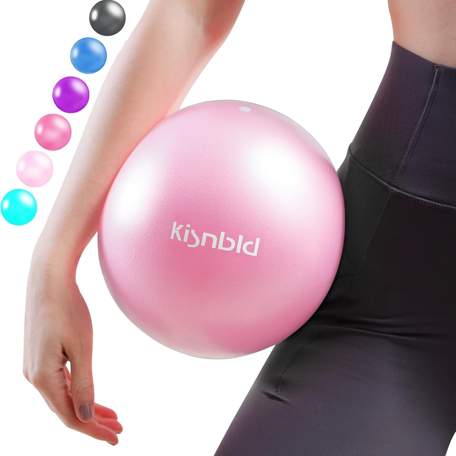 Small Exercise Ball, 9 Inch Mini Pilates Ball, Anti Burst and Slip Resistant