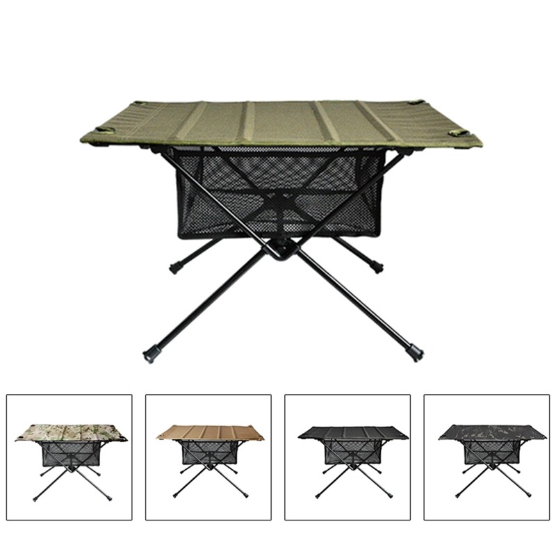 Desk Box Tripod Mesh Basket Organizer Camping Table Bag Folding Net Bag Picnic