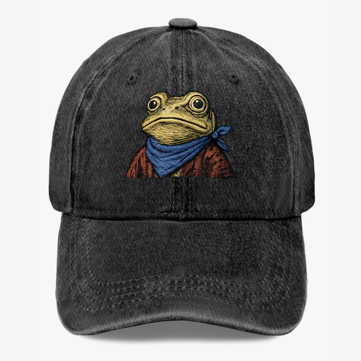 Vintage Frog Portrait Hat Cute Aesthetic Animal Dad Baseball Adjustable Cap