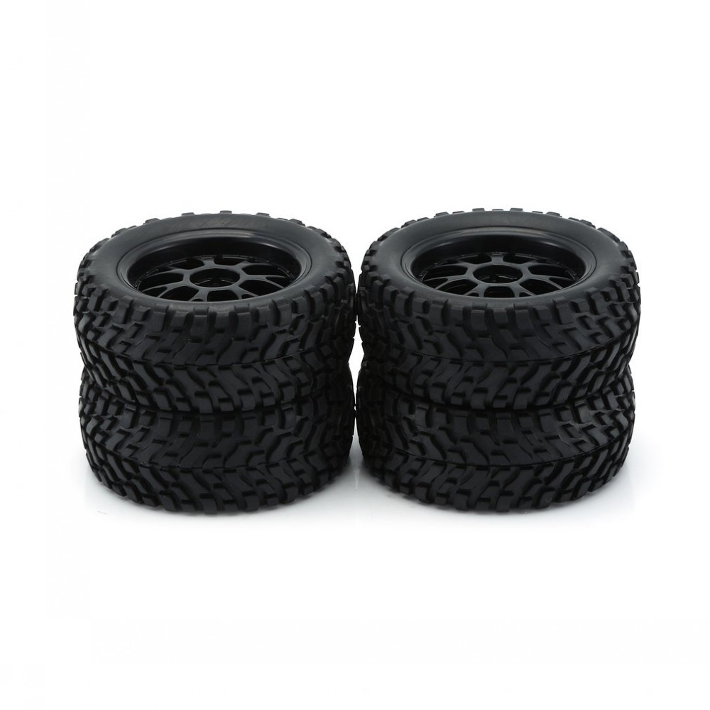 4Pcs 75mm Wheel Tires for Wltoys 144001 Tamiya HSP 1/16 Off Road Buggy RC Car c