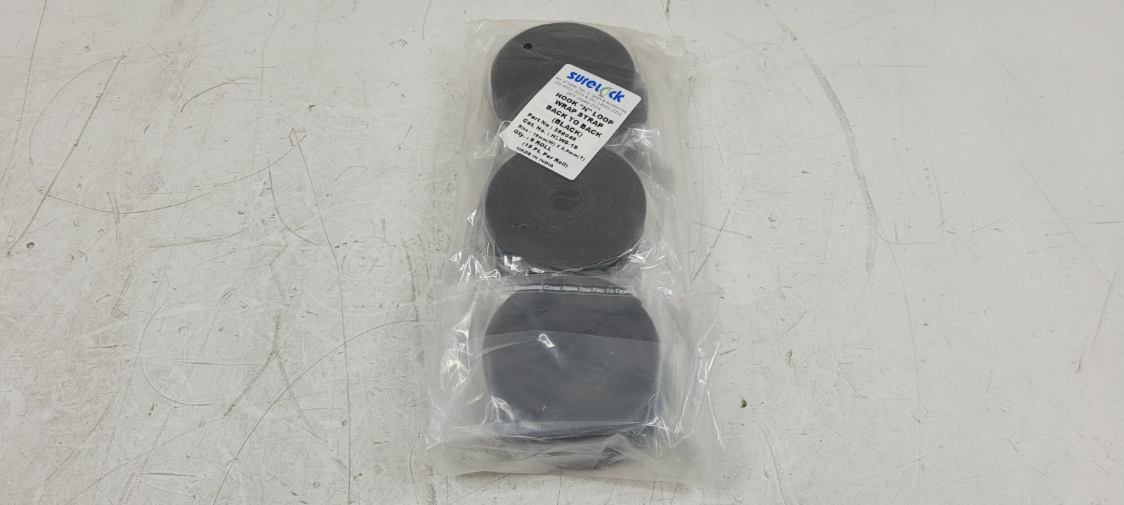 6 Pack SureLock Double Sided Hook "N" Loop Wrap Straps - 6 Rolls 15' Each x .75"