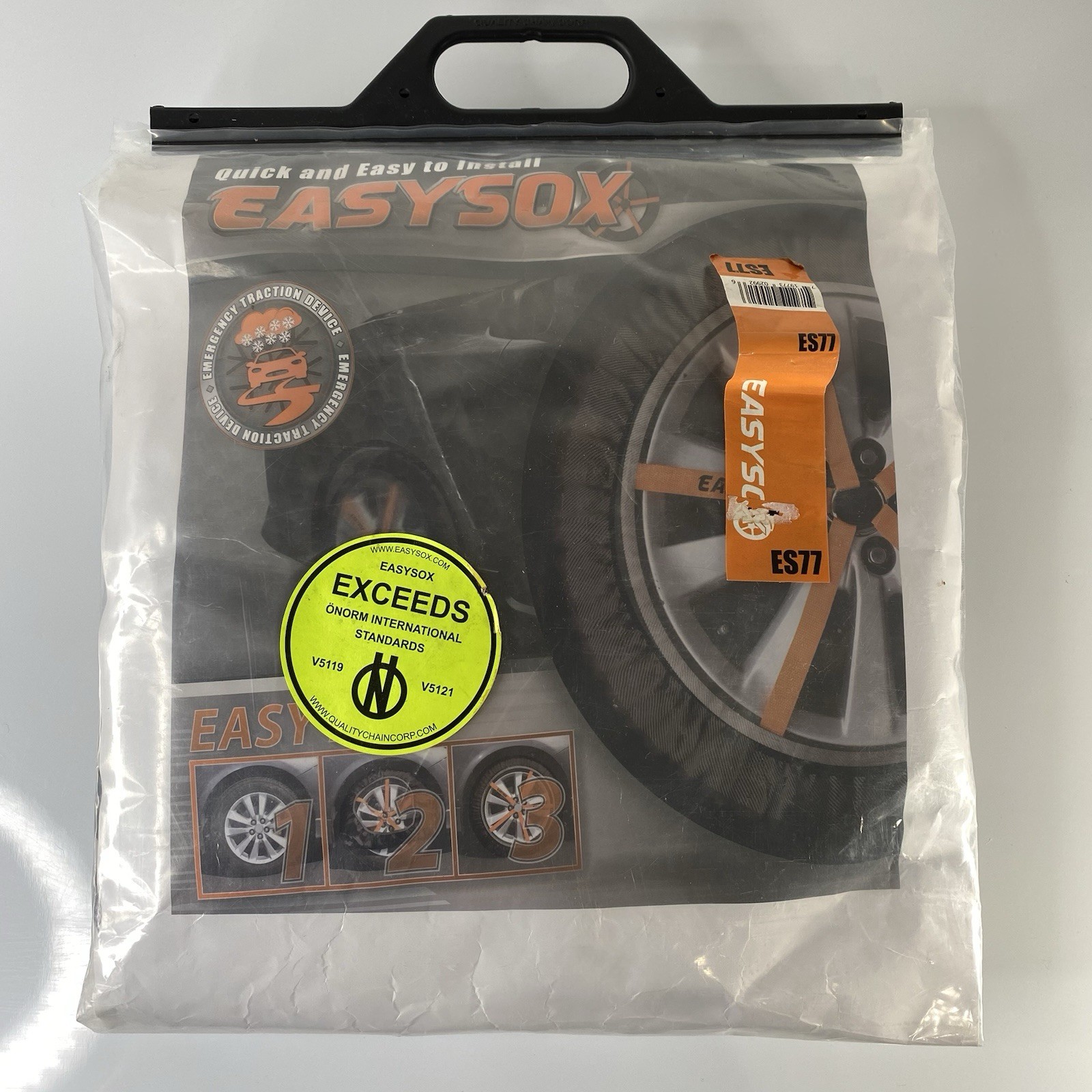 Easysox ES77 Tire Socks - Traction Device/ Snow Ice Chain Alternative