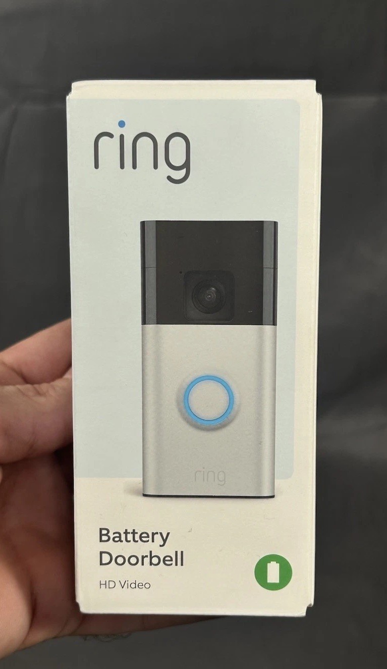 Ring Battery Doorbell HD Smart Wifi Video Doorbell (2024) - Satin Nickel