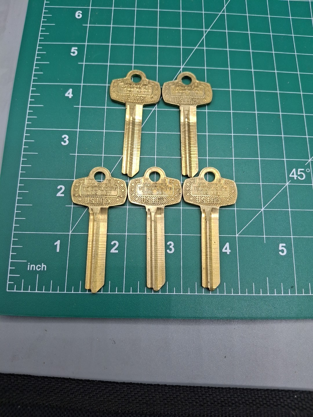 LOT OF 5 Best  A1114MK  Key Blank. Unlawful to Duplicate this key    Prohibited.