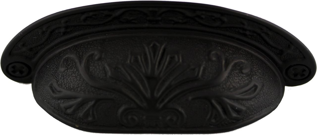 2-1/2" Baroque Scroll Work Cup Pull Oil Rubbed Bronze