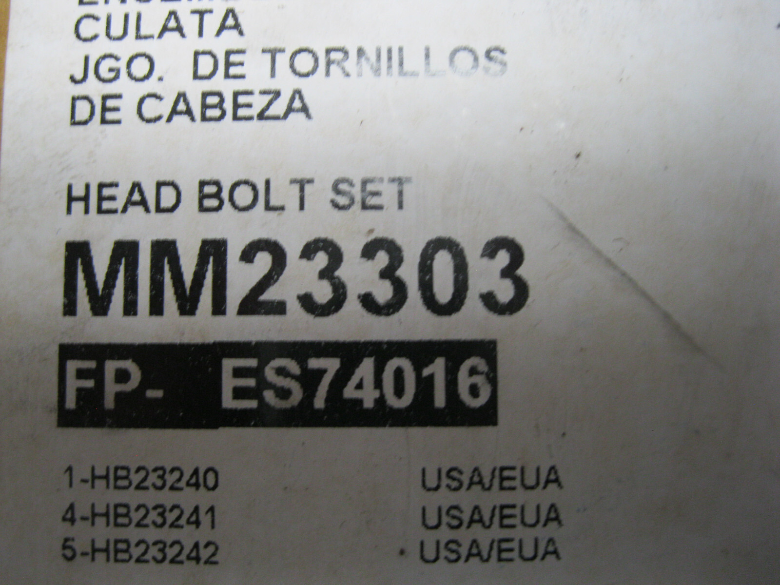 ROL MM23303 Head Bolt Set