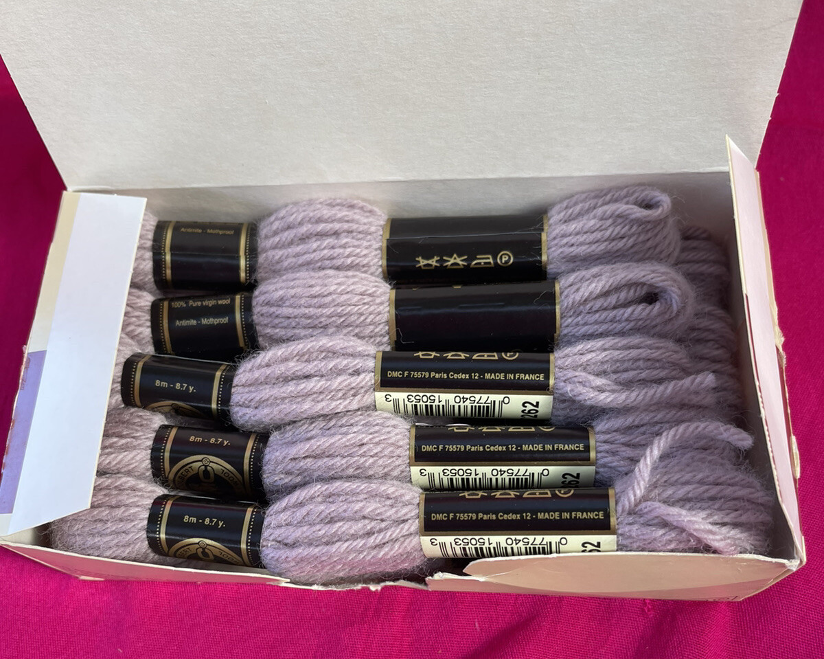 new In Box Of 10 DMC Soft Pale Mauve Colour Laine Colbert Wool 7262