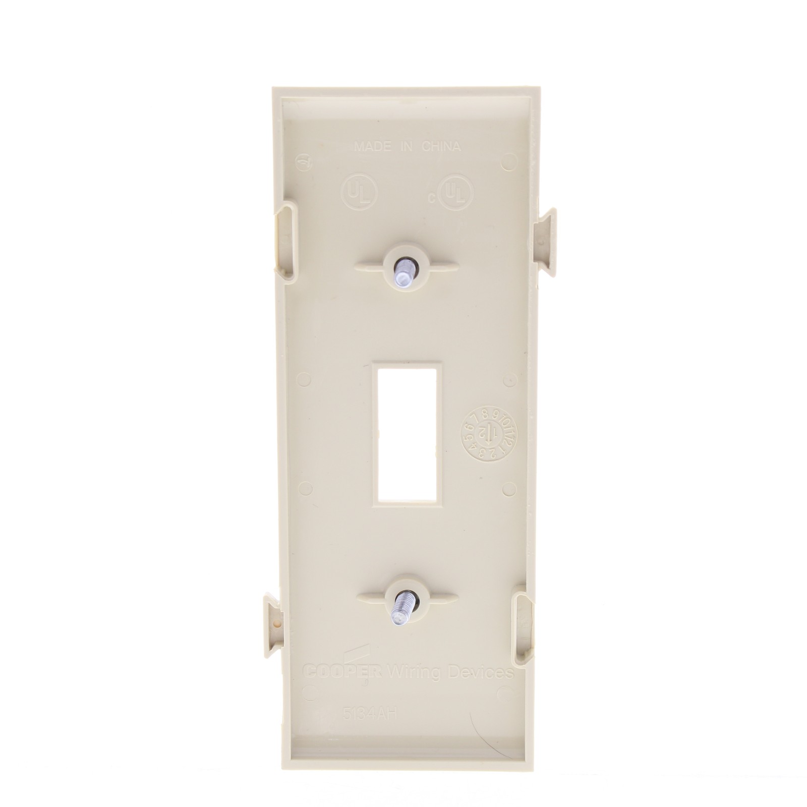 Cooper STC1V Ivory 1-Gang Toggle Switch Unbreakable Mid-Size Wallplate Cover