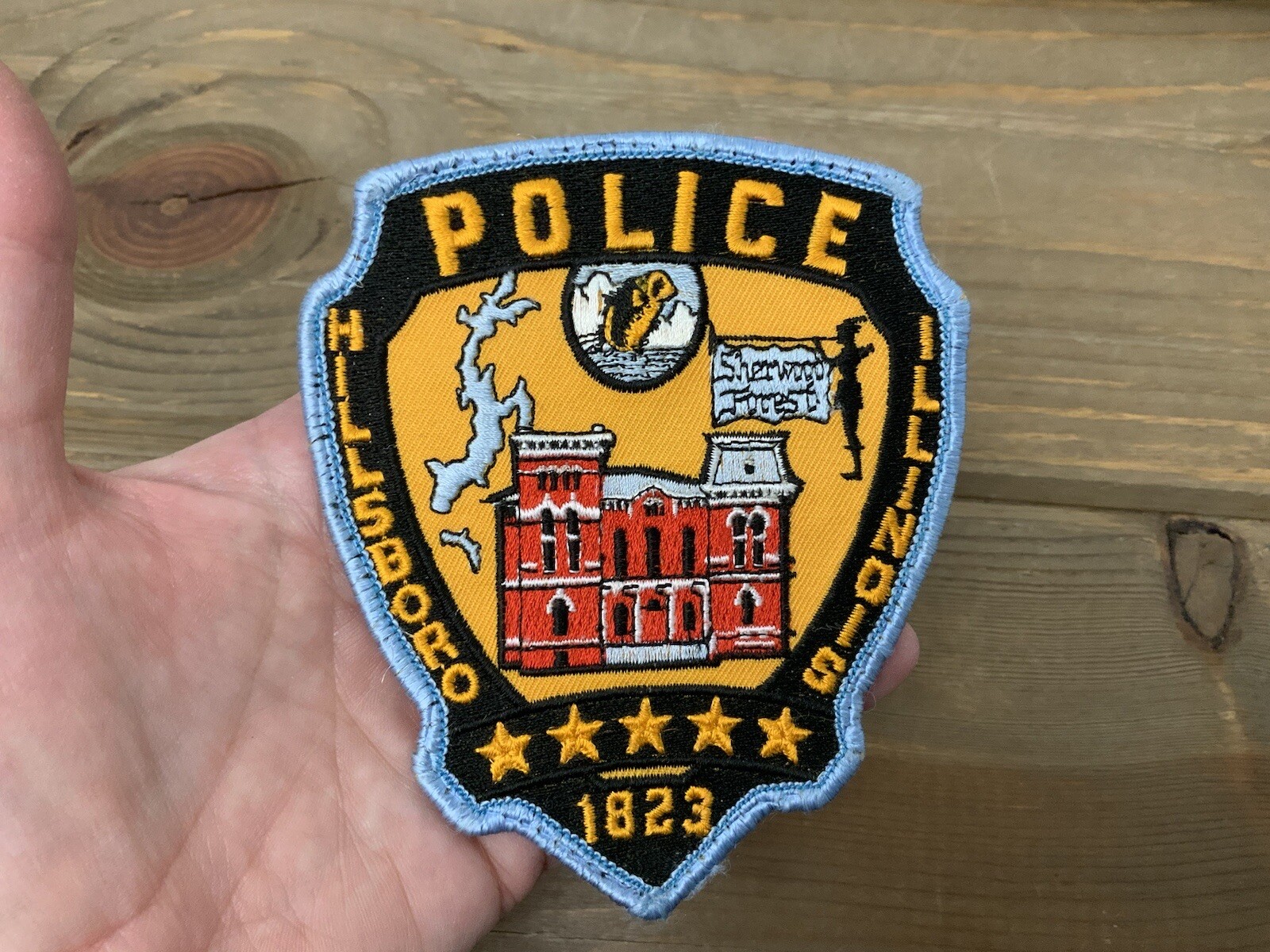 Hillsboro Illinois Police Patch 4.25” Tall Excellent