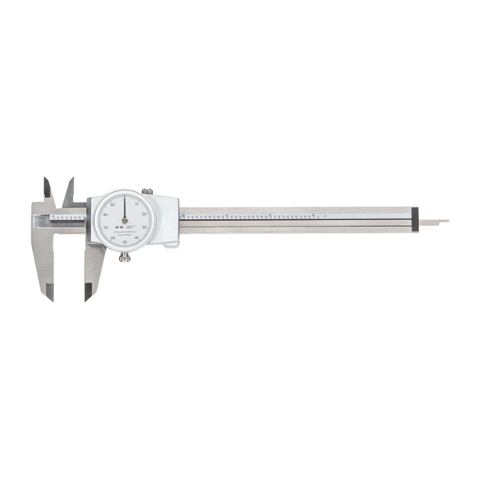 TESA Brown & Sharpe 599-579-4 Dial Caliper, 0 - 6" Range, White Face