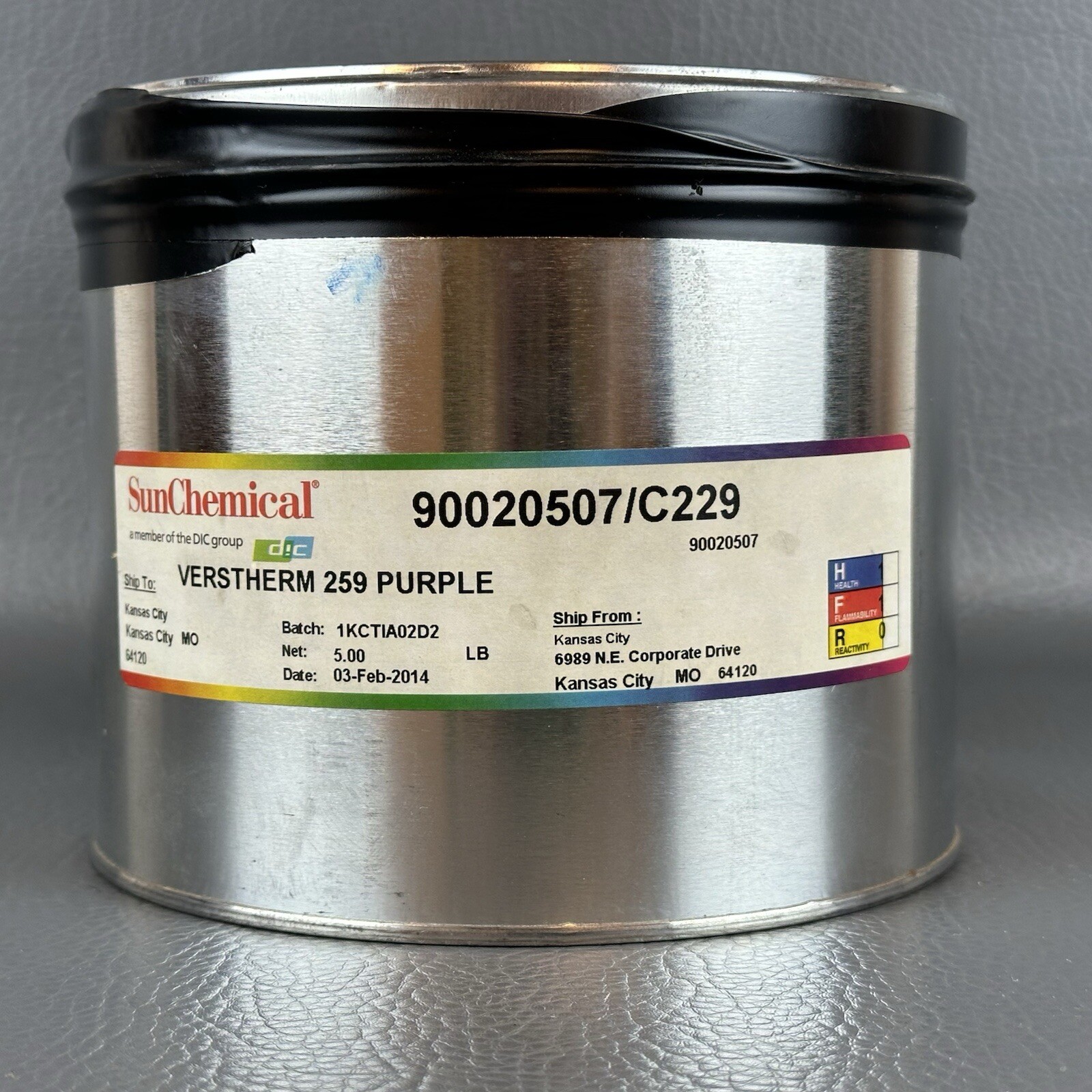 SUN CHEMICAL **PURPLE** OFFSET PRINTING INK SOY BASED 5 LBS PANTONE# 259 PURPLE