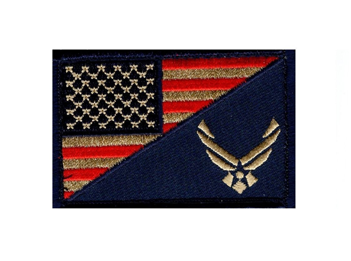 Air Man Flag 3 X 2 Subdued Military Hook Patch (AF07)