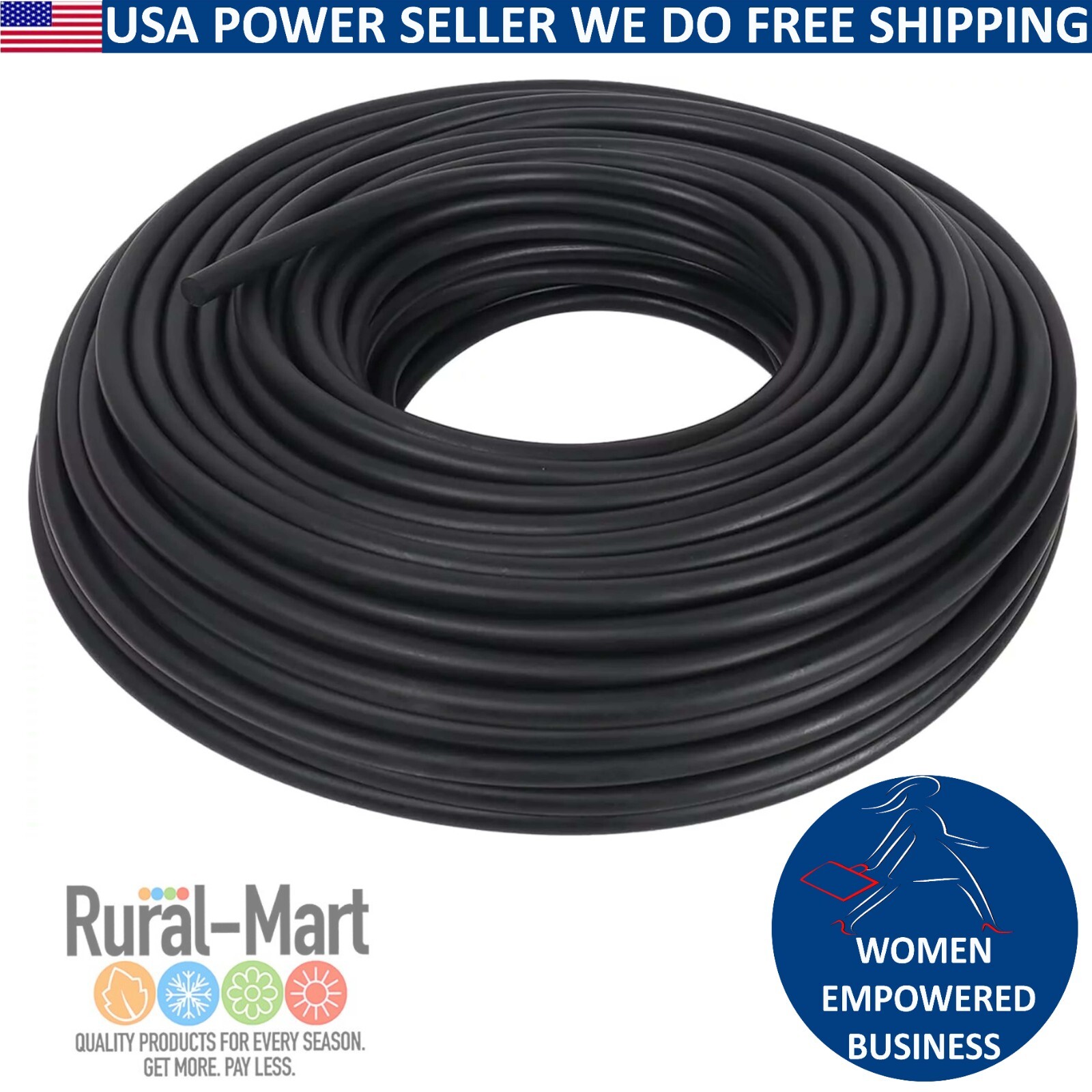 Rubber Rope 3/8'' x 150' Solid Bungee Strap Flatbed Truck Trailer Tarp