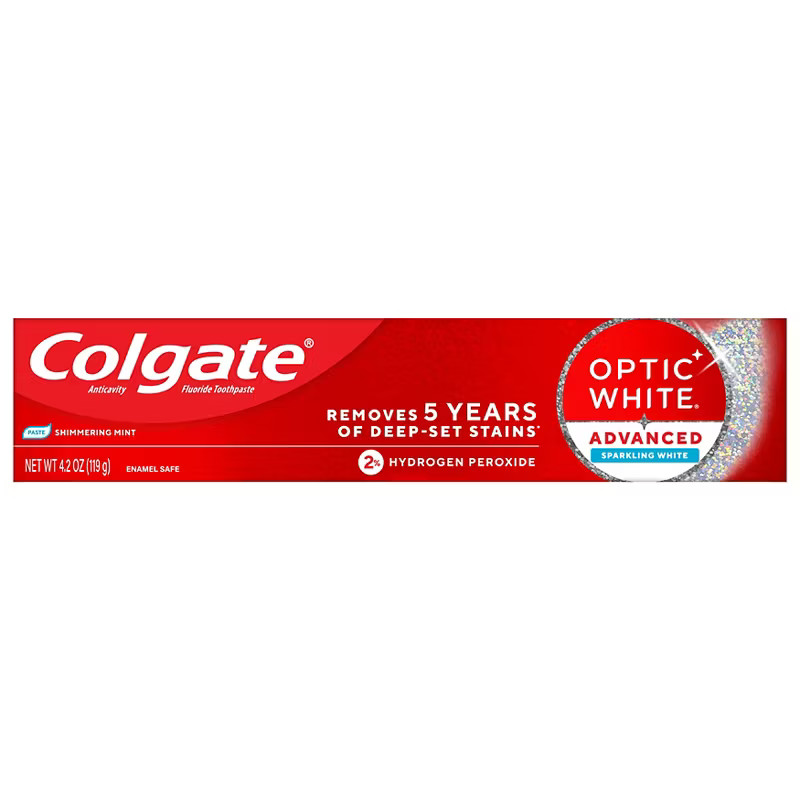 Colgate Optic White Advanced Whitening Toothpaste Mint 5 Pack x 4.2 Oz EXP-2028
