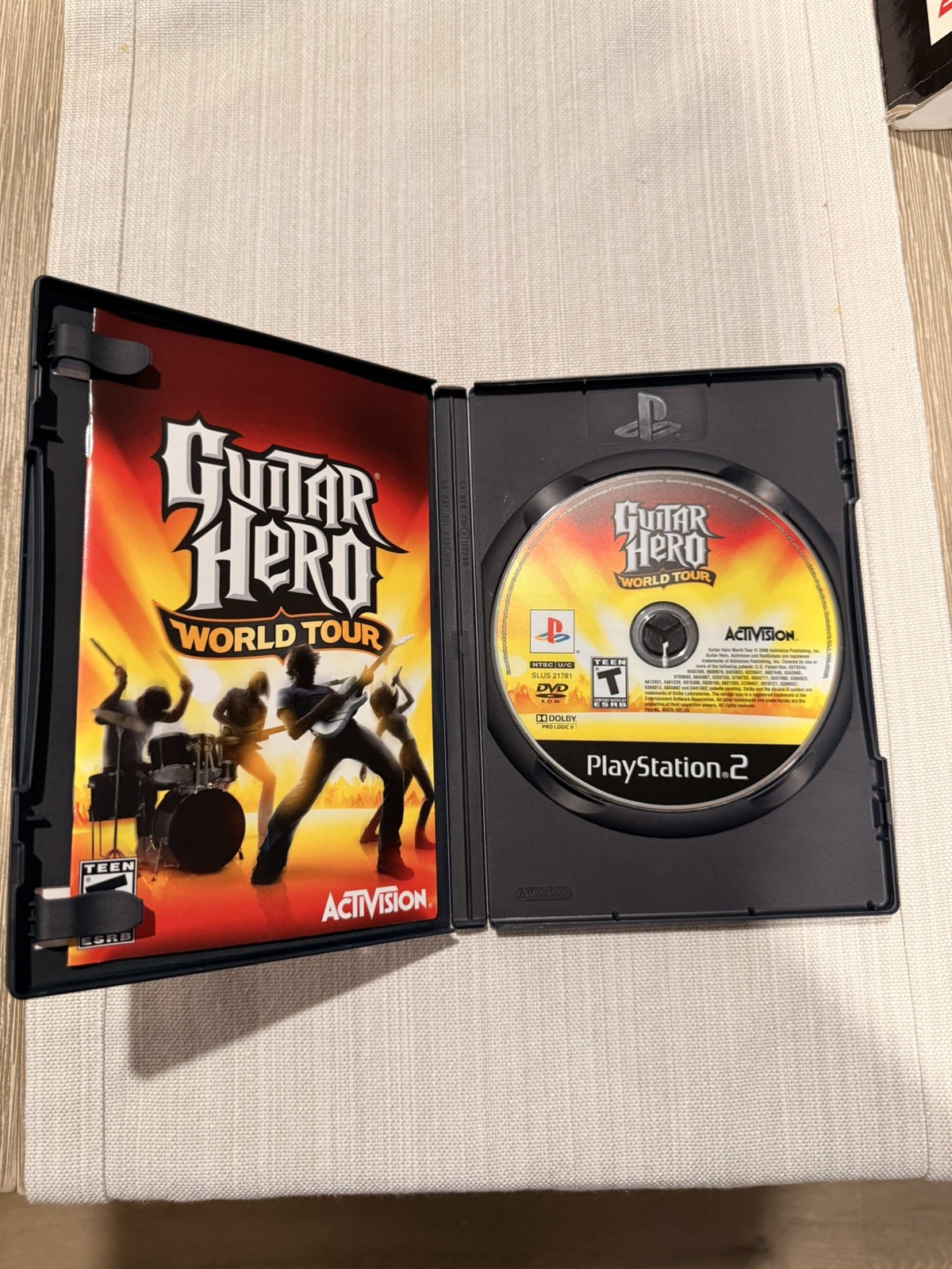 Guitar Hero World Tour Wireless Guitar Complete Game Bundle PS2