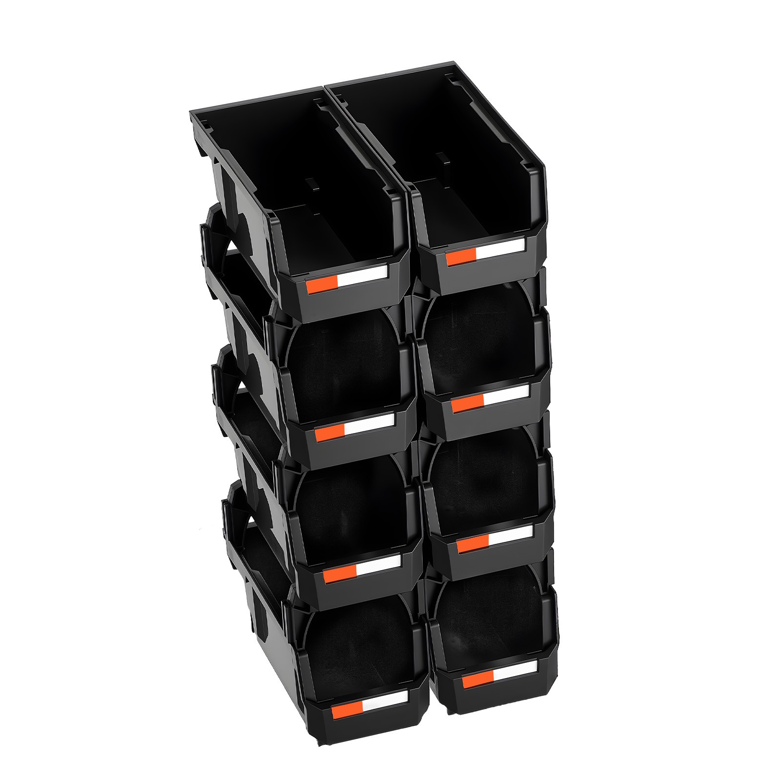 Uimoso Plastic Stackable Storage Containers Set of 8 for Garage Organization