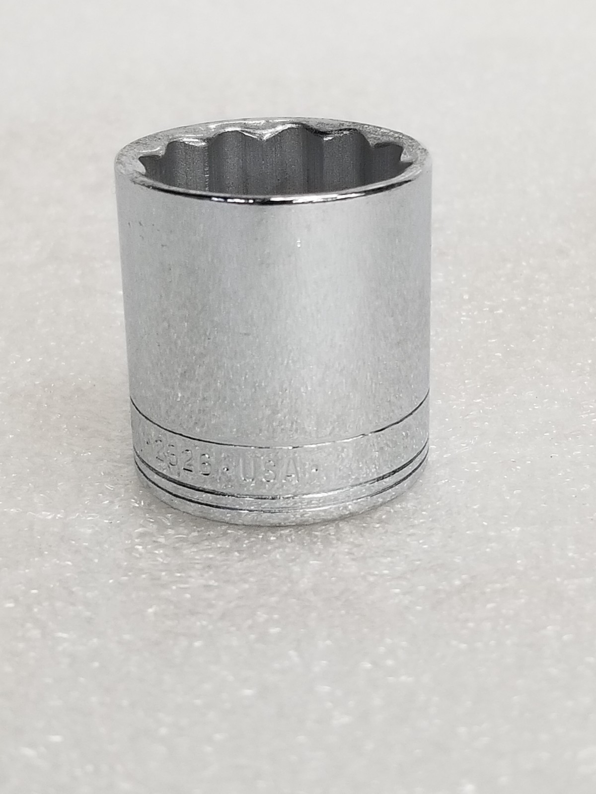 S-K 2326 Metric Socket 3/8"-Dr. 12-Point SuperKrome Finish Size-26mm Made in USA