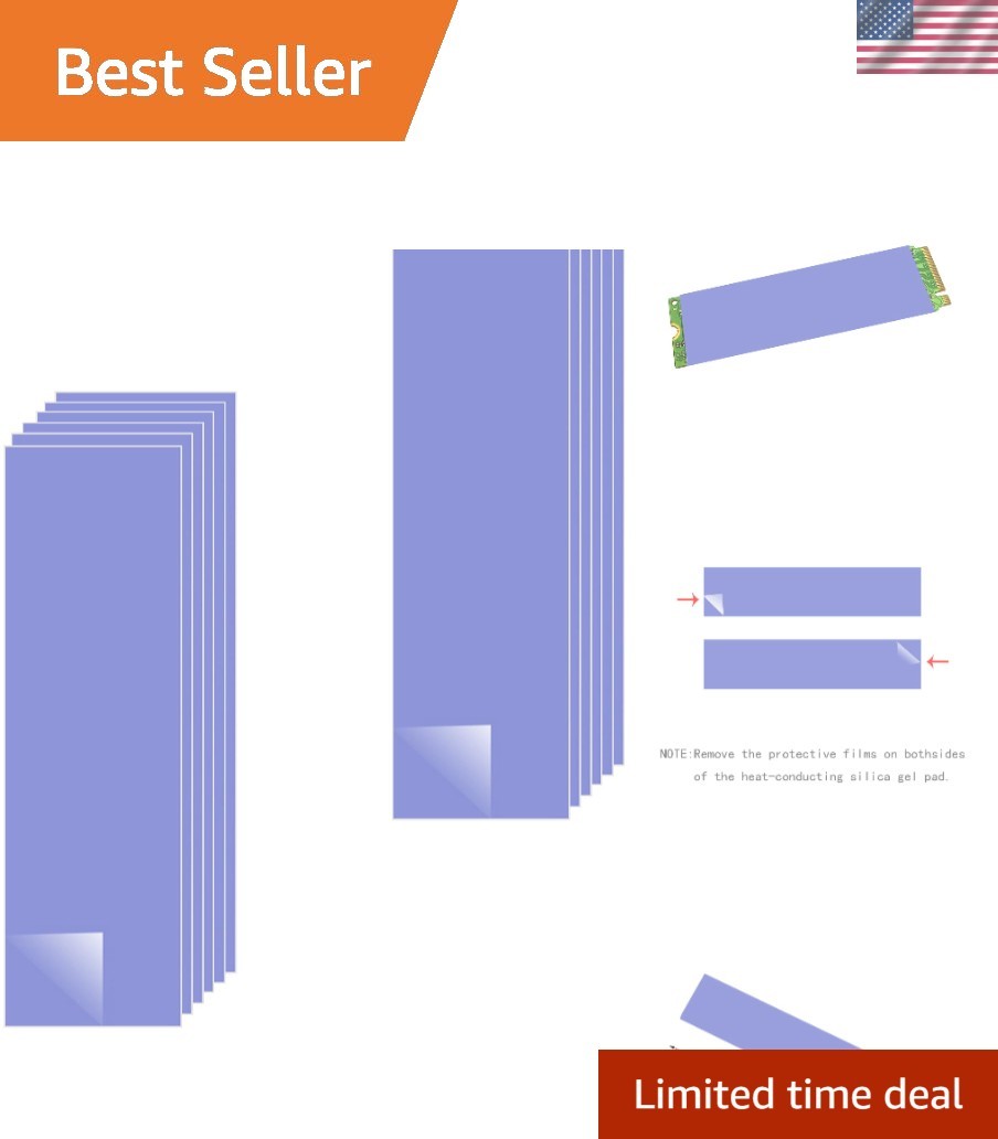 Efficient M.2 SSD Thermal Pads 70x20x0.5/1mm - 20PCS for Superior Heat Transfer