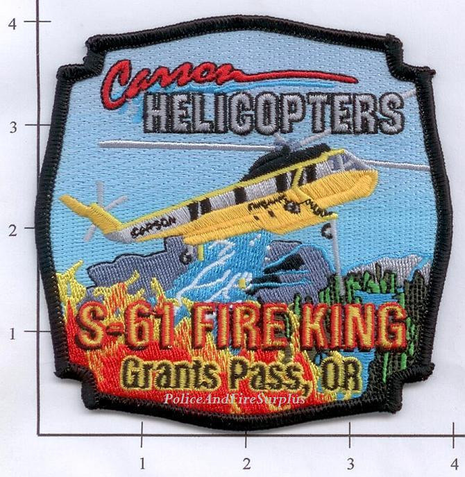 Oregon - Carson Helicopters S61 Fire King - Grants Pass OR Fire Patch