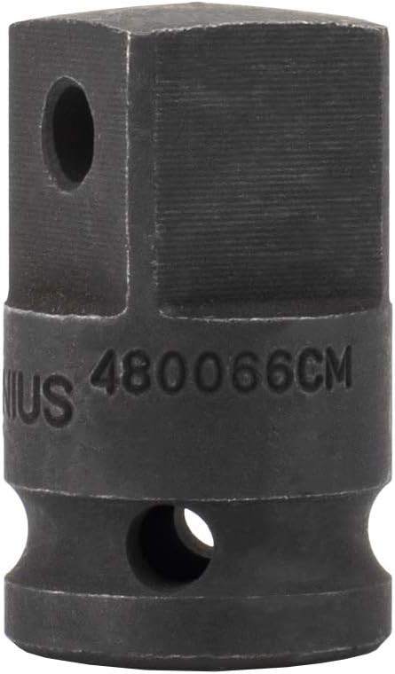 Genius Tools 480066CM 1/2" Dr. Impact Adapter 112"Fx3/4" One Size