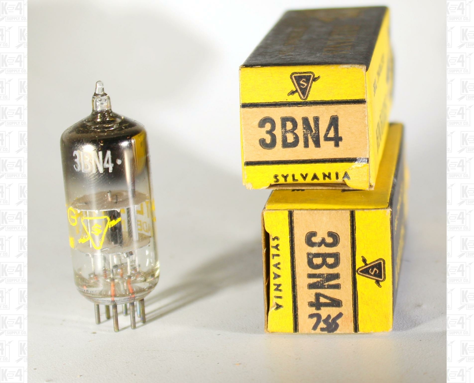 Sylvania 3BN4 Vacuum Tubes Made In USA NOS Lot Of 2 +Box
