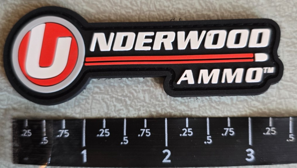 Underwood Ammo Ammunition 3.5" Logo PVC Hook Loop Morale Patch SHOT Show
