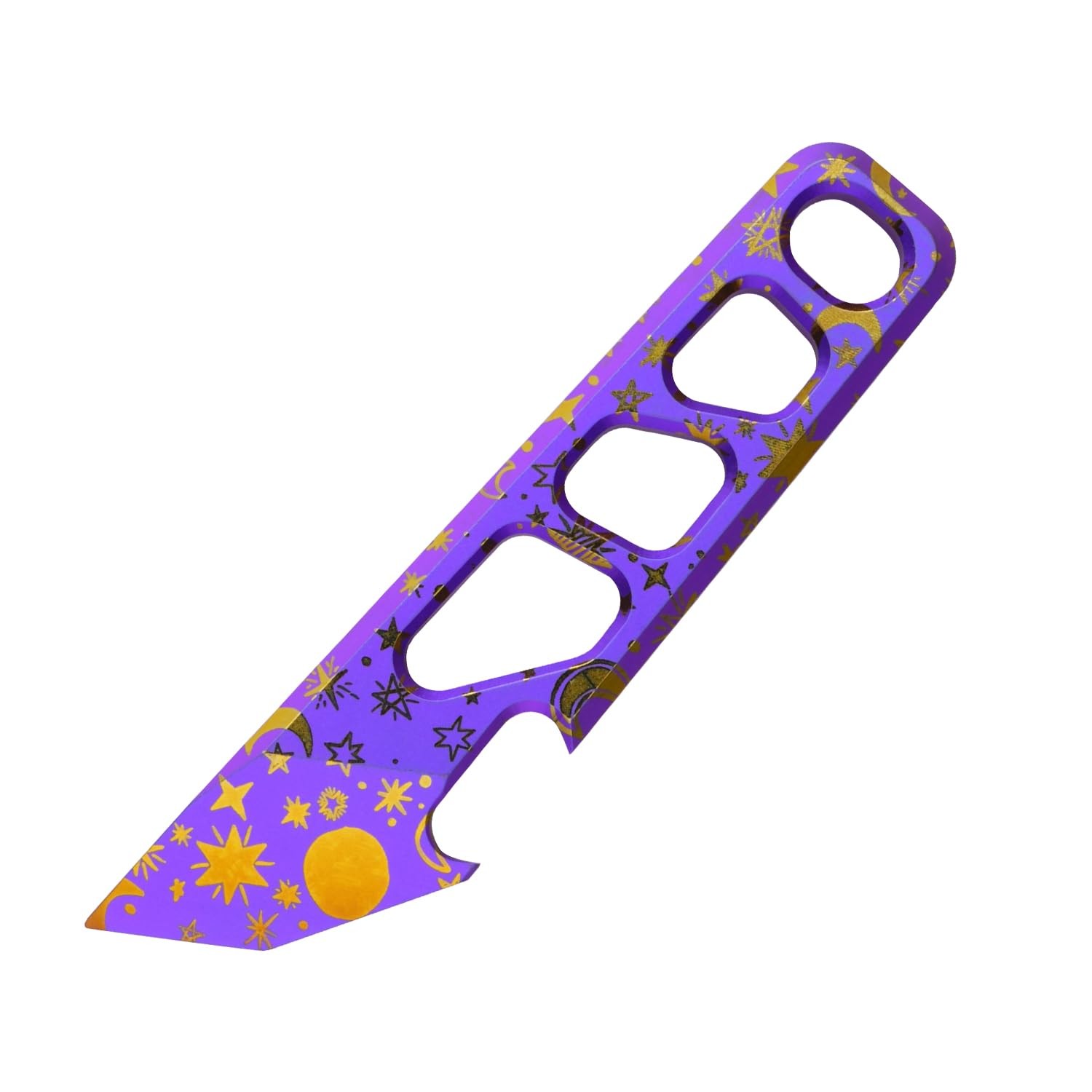 Titanium EDC Pry Bar Multitool, Mini Keychain Prybar Tool with Bottle & Opene...