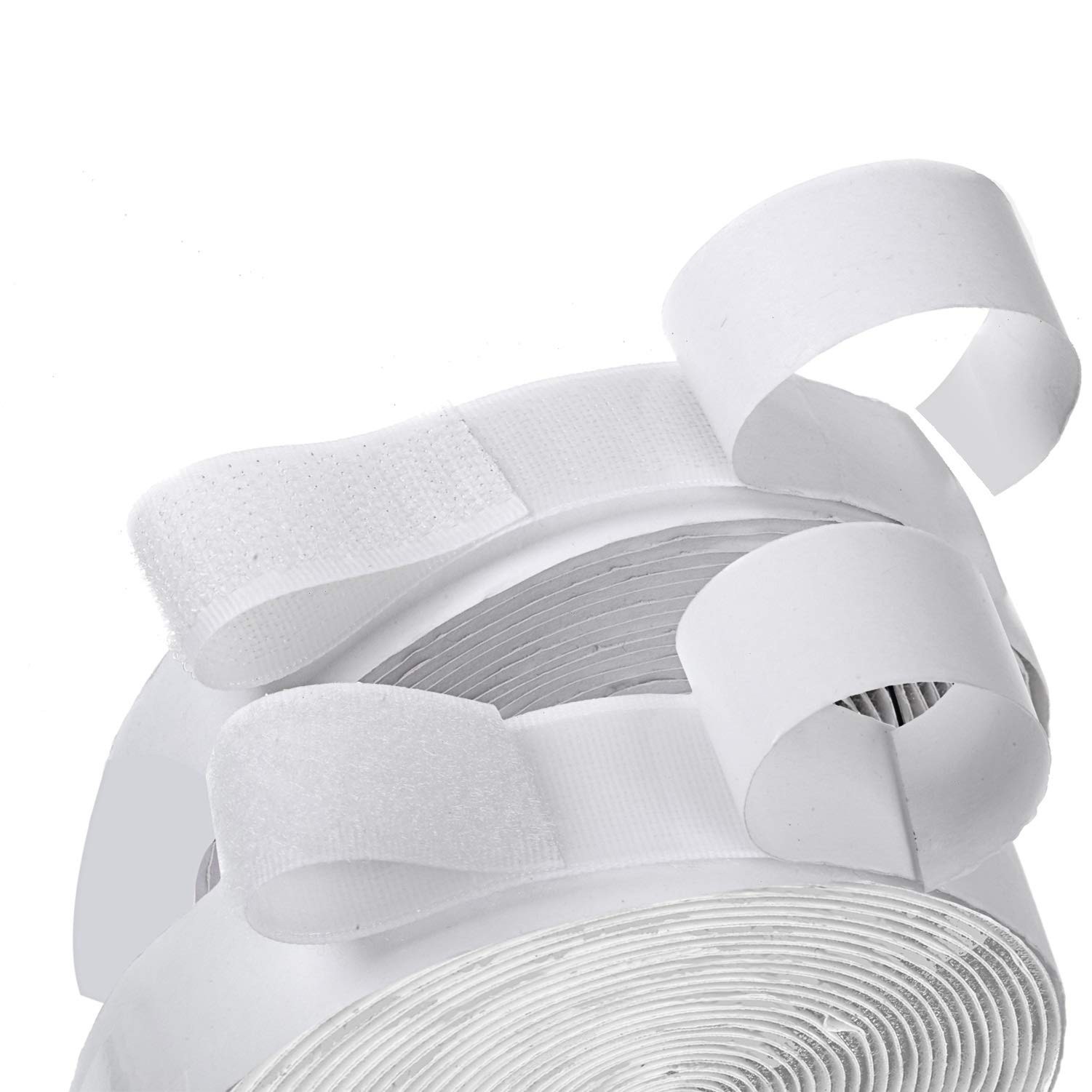 16 Feet Length 0.75 Inches Width Hook and Loop with Strong Self Adhesive Inte...