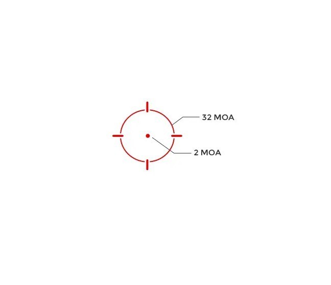 HOLOSUN 507K-X2 Red Dot, 32 MOA Ring + 2 MOA Dot Sight - Black