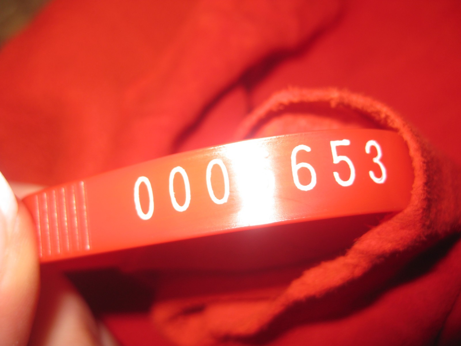 Red Suede Deer Leather #0006653 Row 114