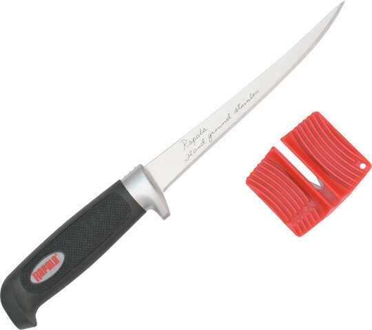 Rapala Soft Grip Fillet 10 1/2" overall. 6" flexible stainless fillet blade. Bla