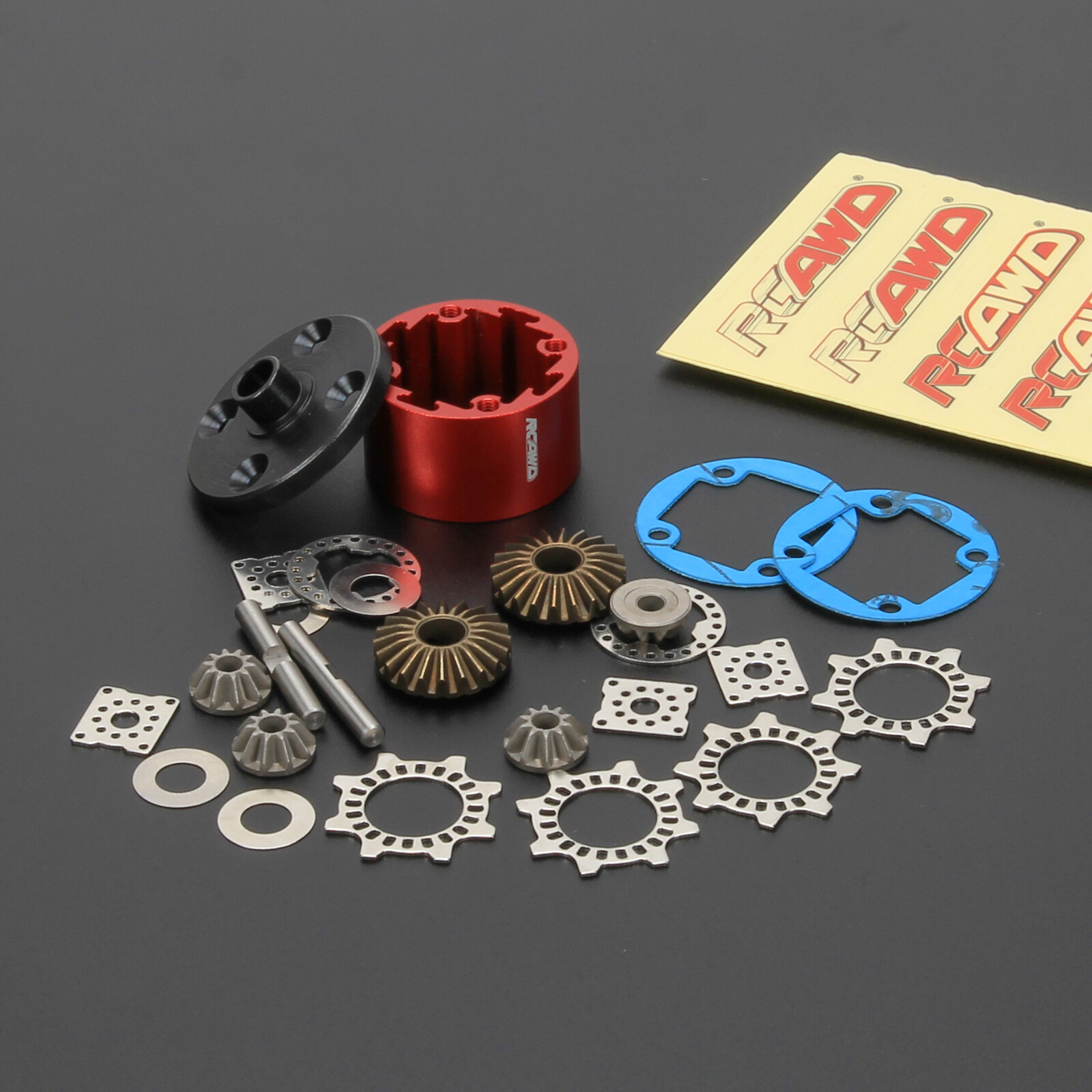 RCAWD Differential Case Cover with Gears for Arrma 1/8 OUTCAST Mojave Talion EXB