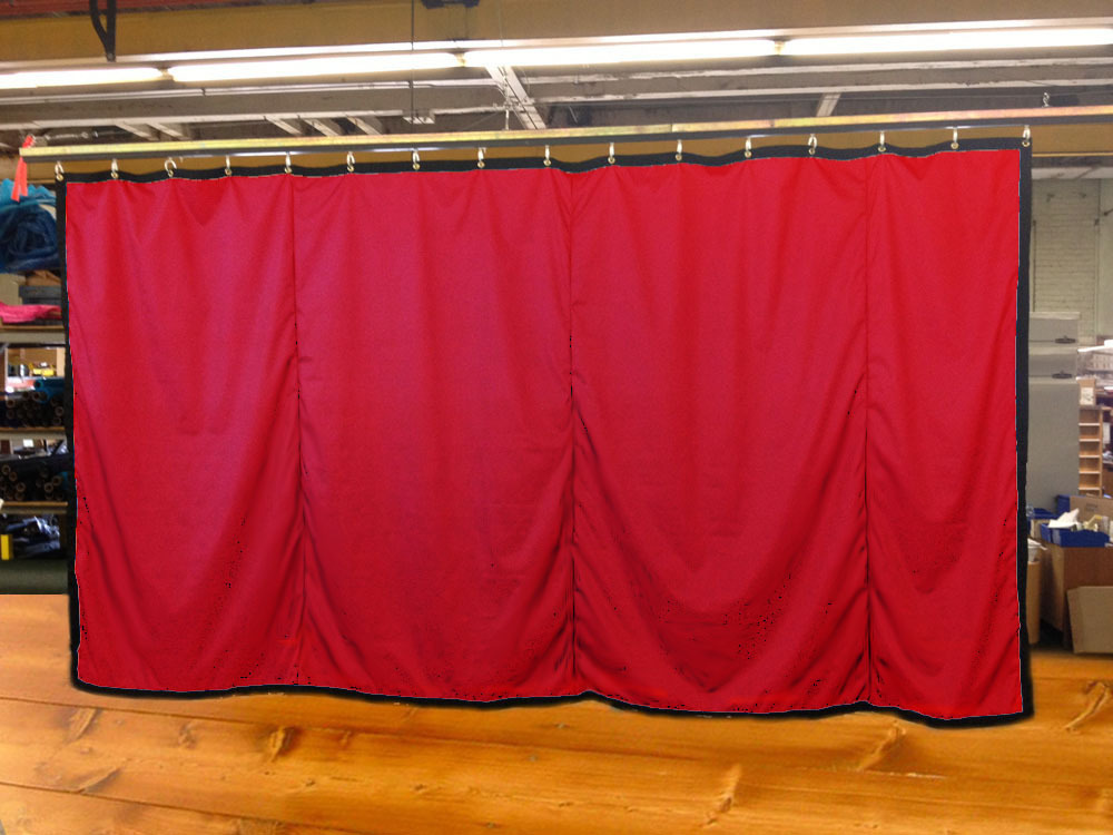 Red Curtain/Stage Backdrop/Partition, Non-FR, 10 H x 20 W