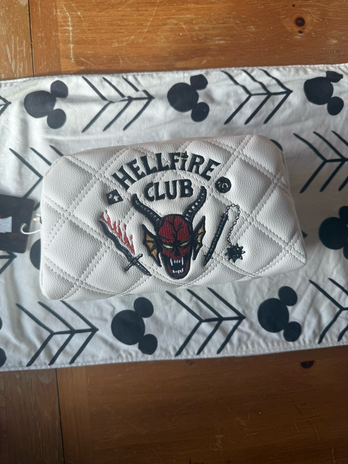 STRANGER THINGS HELLFIRE CLUB MAKE UP BAG TOILETRIES PENCIL CASE PRIMARK BNWT
